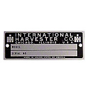 Blank Serial Number Tag With Rivets