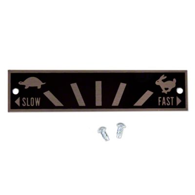 Throttle Speed Indicator Plate