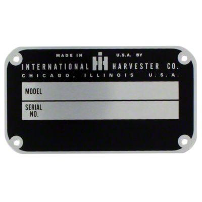 Serial Number Tag With Rivets