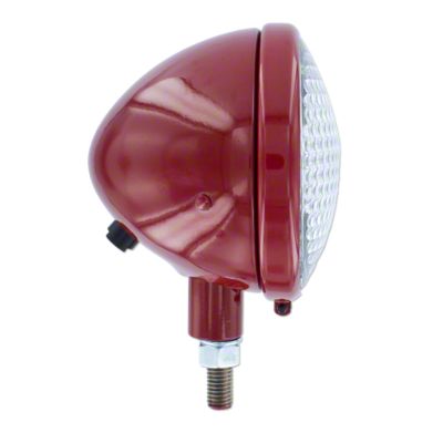 Complete Headlight Assembly, Red, 6V -- Fits Many IH Models