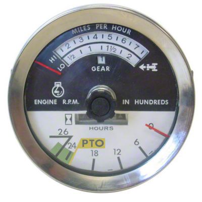 International Tachometer with Knob -- Fits IH 706, 806, 1206 &amp; More