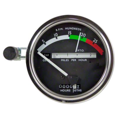 Tachometer with white needle