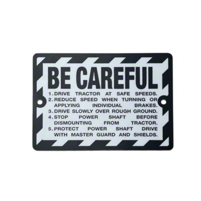 Be Careful Plate