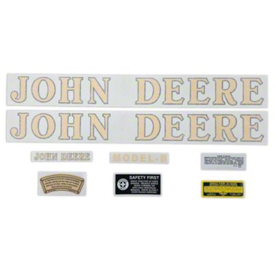 John Deere B Decal Set, 1941-46