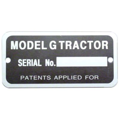 Serial Number Tag