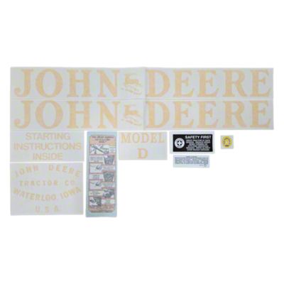JD D Vinyl Cut Decal Set (1934-35)