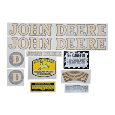 JD D Vinyl Cut Decal Set (1947 and up)