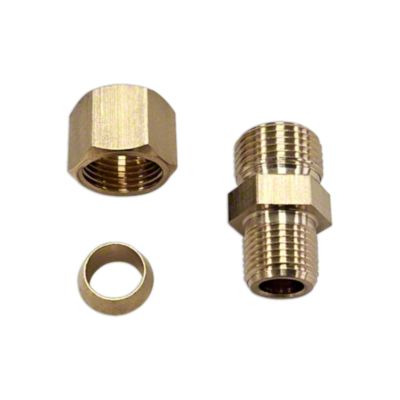 Connector for Fuel Lines, Oil Lines and Sediment Bowls with female fitting (1/4" pipe to 5/16" compression tubing)