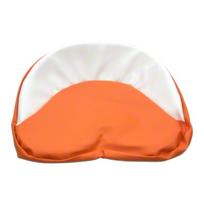 Tractor Seat Pad, Orange &amp; White