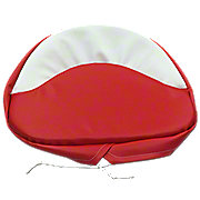 Tractor Seat Pad, 21", Red &amp; White