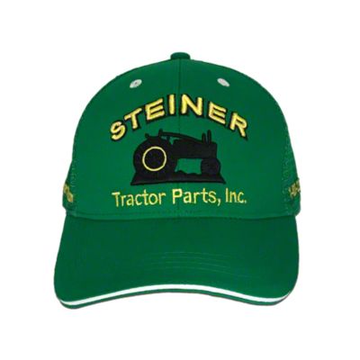 Green Mesh Cap With Yellow Embroidery, Steiner Tractor Parts, Inc. Baseball Cap