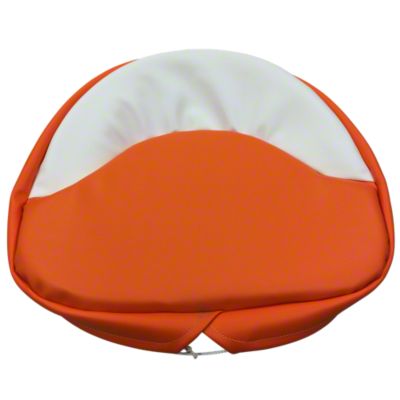 Orange and White Seat Pad - 21"