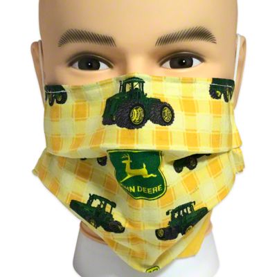 John Deere Tractor Pleated Face Mask