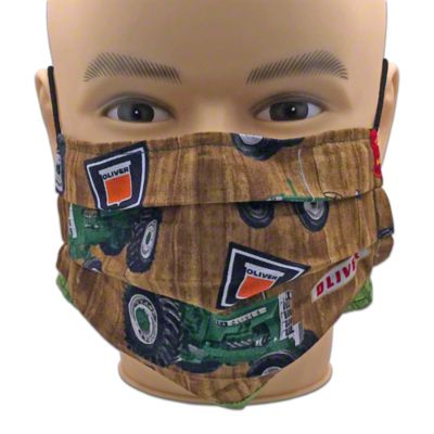 Oliver Tractor and Logo Pleated Style Face Mask