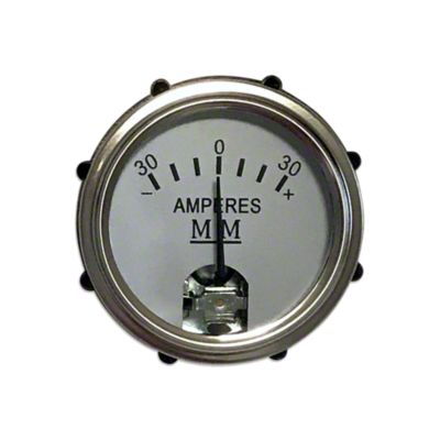 Restoration Quality Ammeter with stainless steel bezel