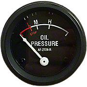 Oil Pressure Gauge (0-55 PSI) - Dash mounted, Black Face
