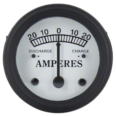 Ammeter (20-0-20) White Face