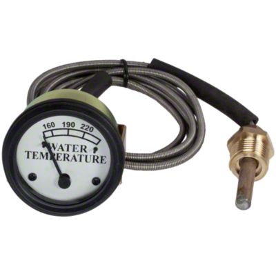 Water Temperature Gauge with white face and 6' lead