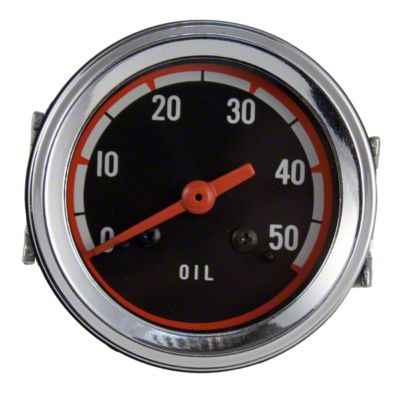 Oil Pressure Gauge (0-50 PSI) - Dash mounted