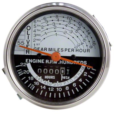 Tachometer, 1ES-5210, Oliver Super 55 up to SN: 46000 gas and diesel