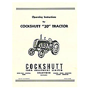 Operators Manual Reprint: Cockshutt 30, Co-Op E3