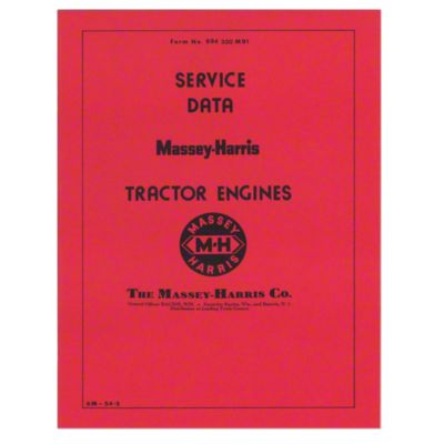 Manual -- MH Service Data For Tractor Engines