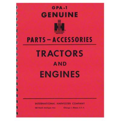 "Genuine IH Parts Accessories" Service Items &amp; Accessories Manual