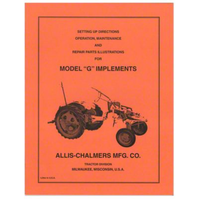 Setup, Maintenance &amp; Repair Manual: AC G Implements