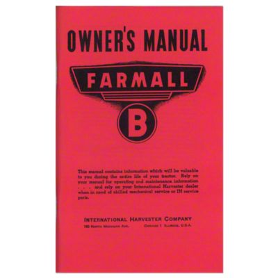 Operator Manual: Farmall B
