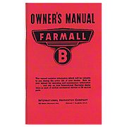Operator Manual: Farmall B
