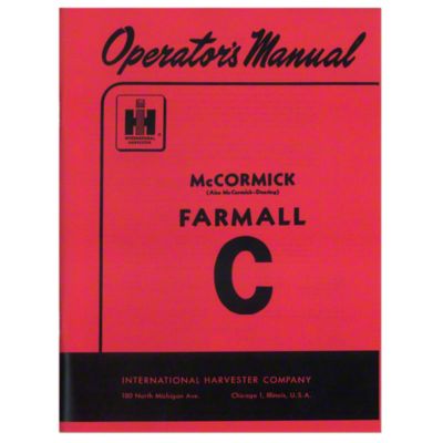 Operators Manual: Farmall C
