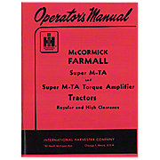 Operators Manual: Farmall Super MTA Gas