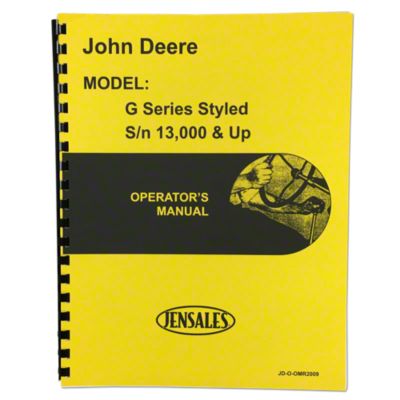 Styled JD G Operators Manual