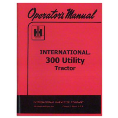 Operators Manual: IH 300 Utility
