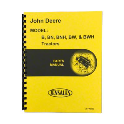 Parts Manual for Styled JD B, SN: 60000 and up