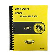 Parts Manual for JD 420 and 430, Tractors ONLY