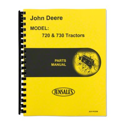 Parts Manual for JD 720 and 730, Gas