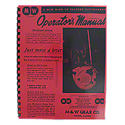 M &amp; W Hand Clutch Reprint Operators Manual &amp; Parts List