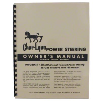 Char-Lynn Power Steering Owners Manual