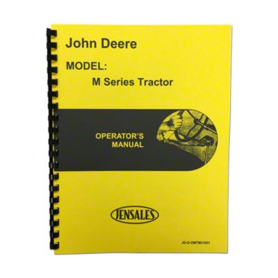 Operators Manual Reprint: JD M only