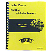 Operators Manual Reprint: JD 40
