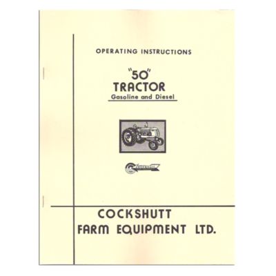 Operators Manual Reprint: Cockshutt 50