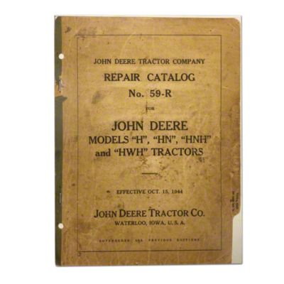 H, HN, HNH, HWH Repair Catalog (Parts Book)