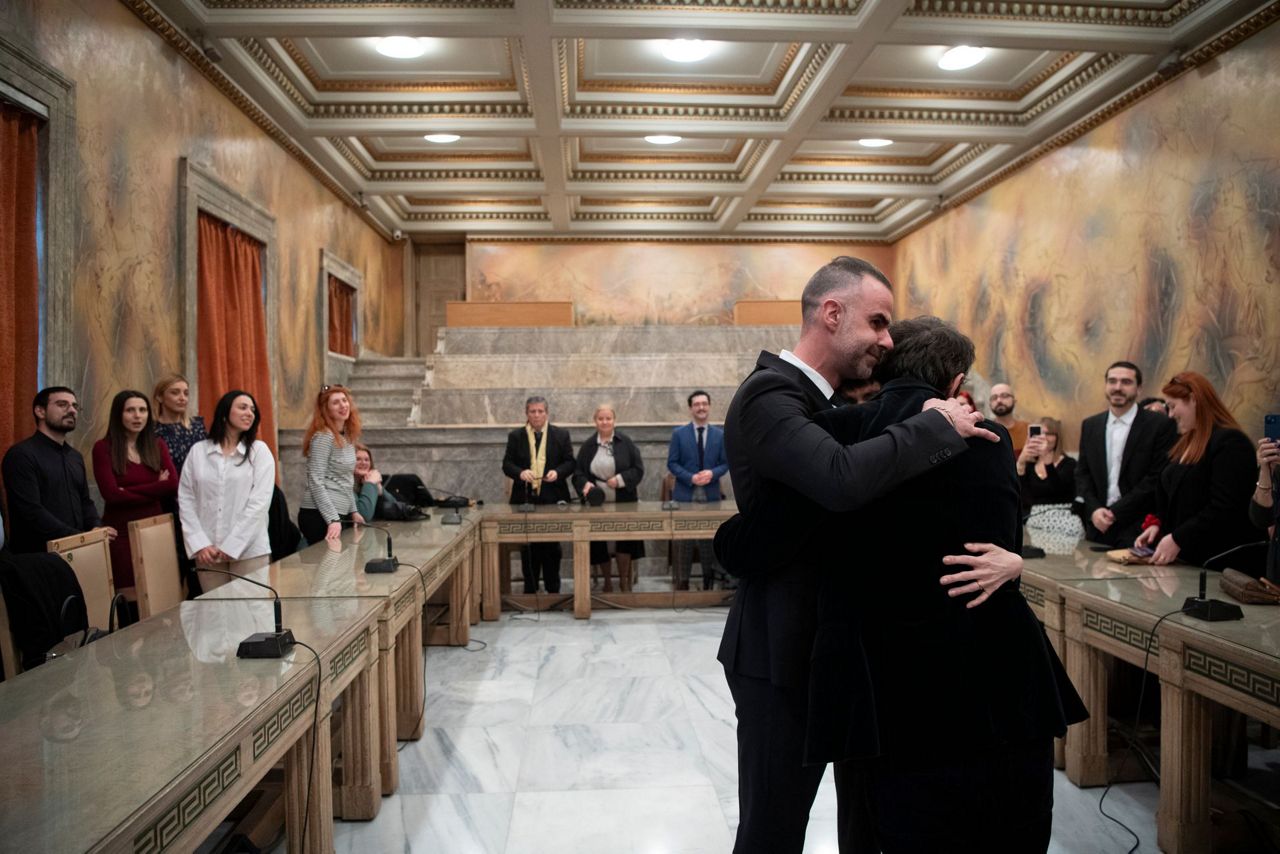 In Rights Landmark Greek Novelist And Lawyer Are The First Same Sex