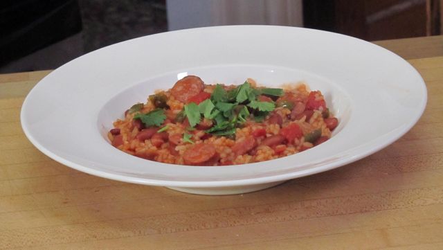 Spanish Style Rice With Chorizo and Red Beans