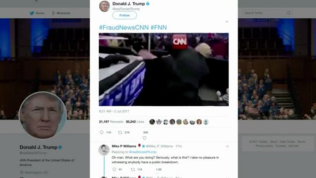 President Donald Trump continues media feud