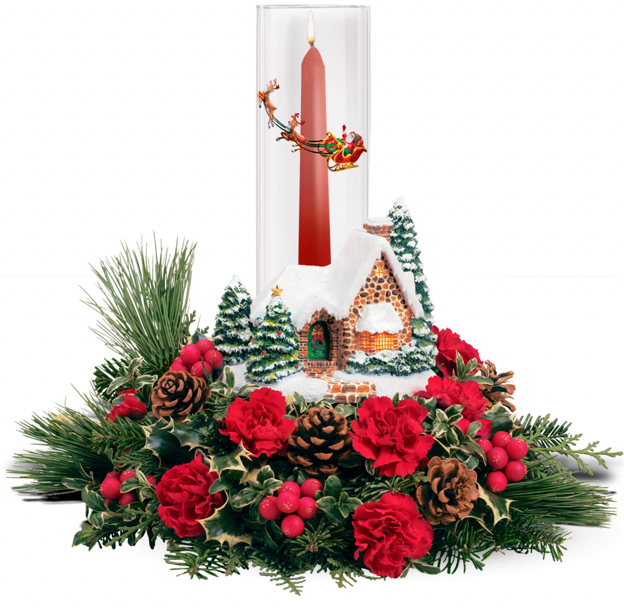 Teleflora's Thomas Kinkade Hurricane Bouquet in Champaign&nbsp;IL, Forget Me Not Florals