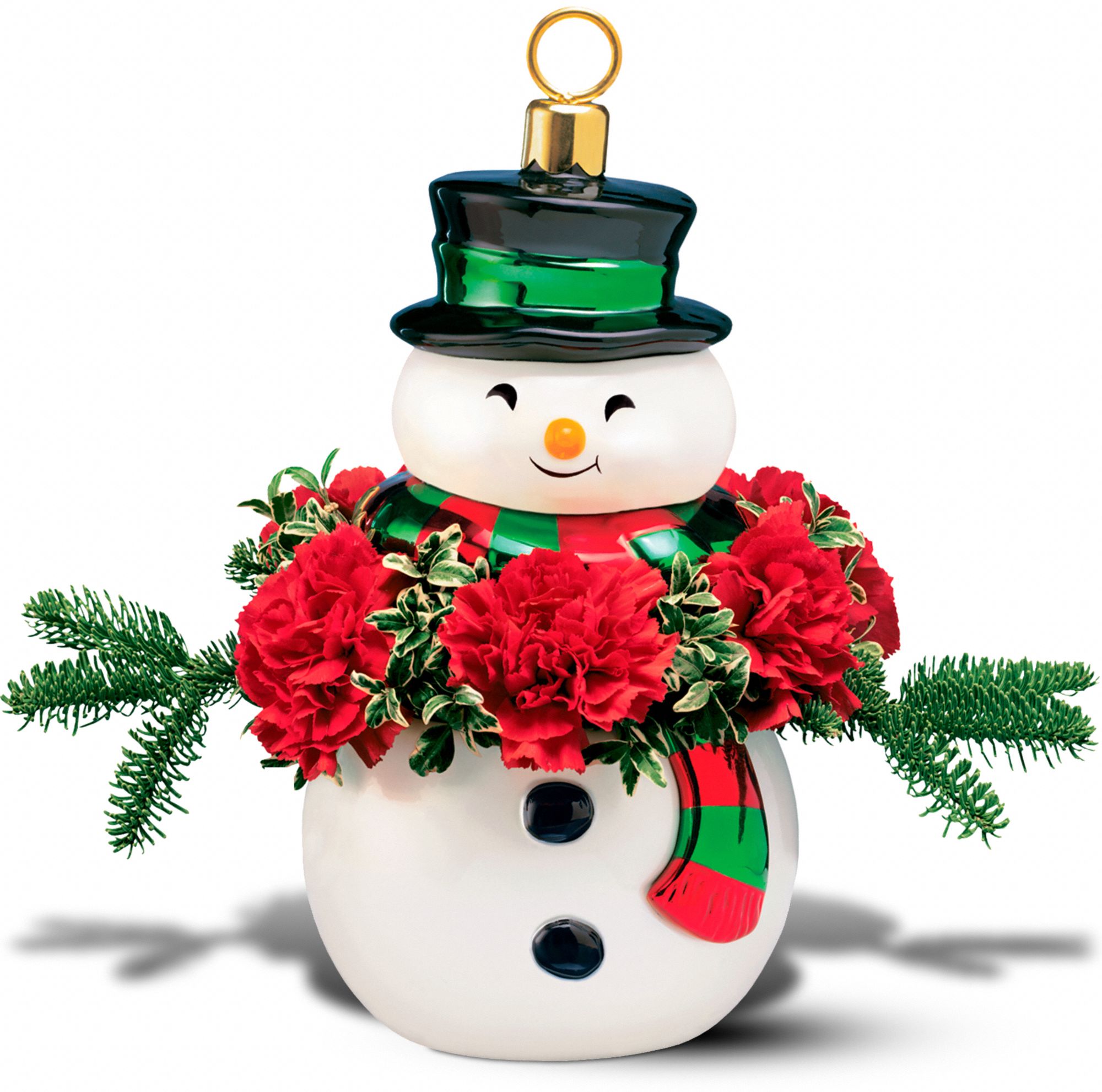 Teleflora's Frosty the Snowman Jar in Champaign&nbsp;IL, Forget Me Not Florals