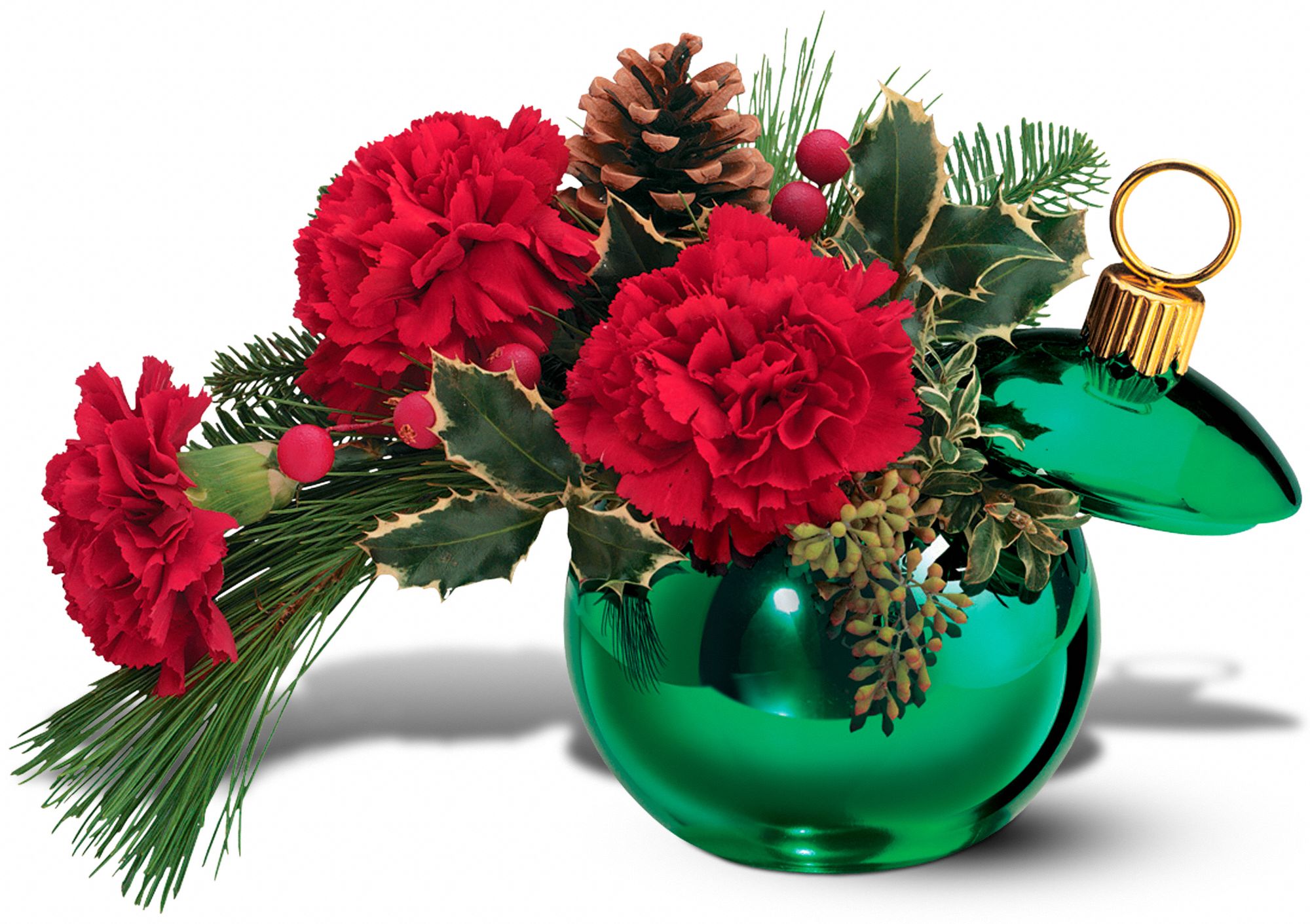 Teleflora's Merry Green Ornament Jar in Philadelphia&nbsp;PA, Lisa's Flowers & Gifts