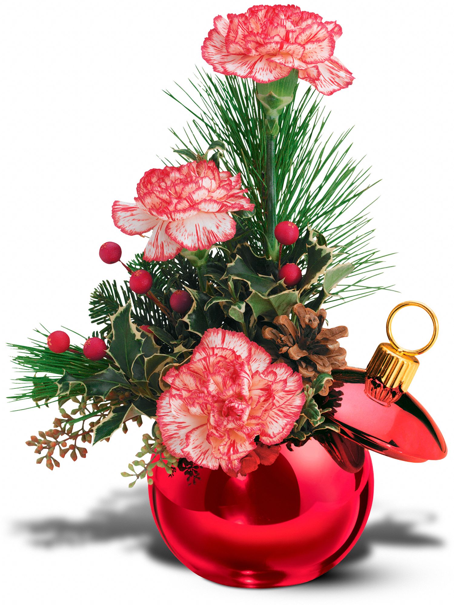 Teleflora's Merry Red Ornament Jar in Philadelphia&nbsp;PA, Lisa's Flowers & Gifts